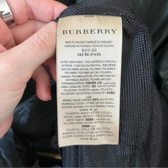 NWOT Burberry Green Mayther Technical Nylon Bomber Jacket Size 4 - Picture 10 of 13
